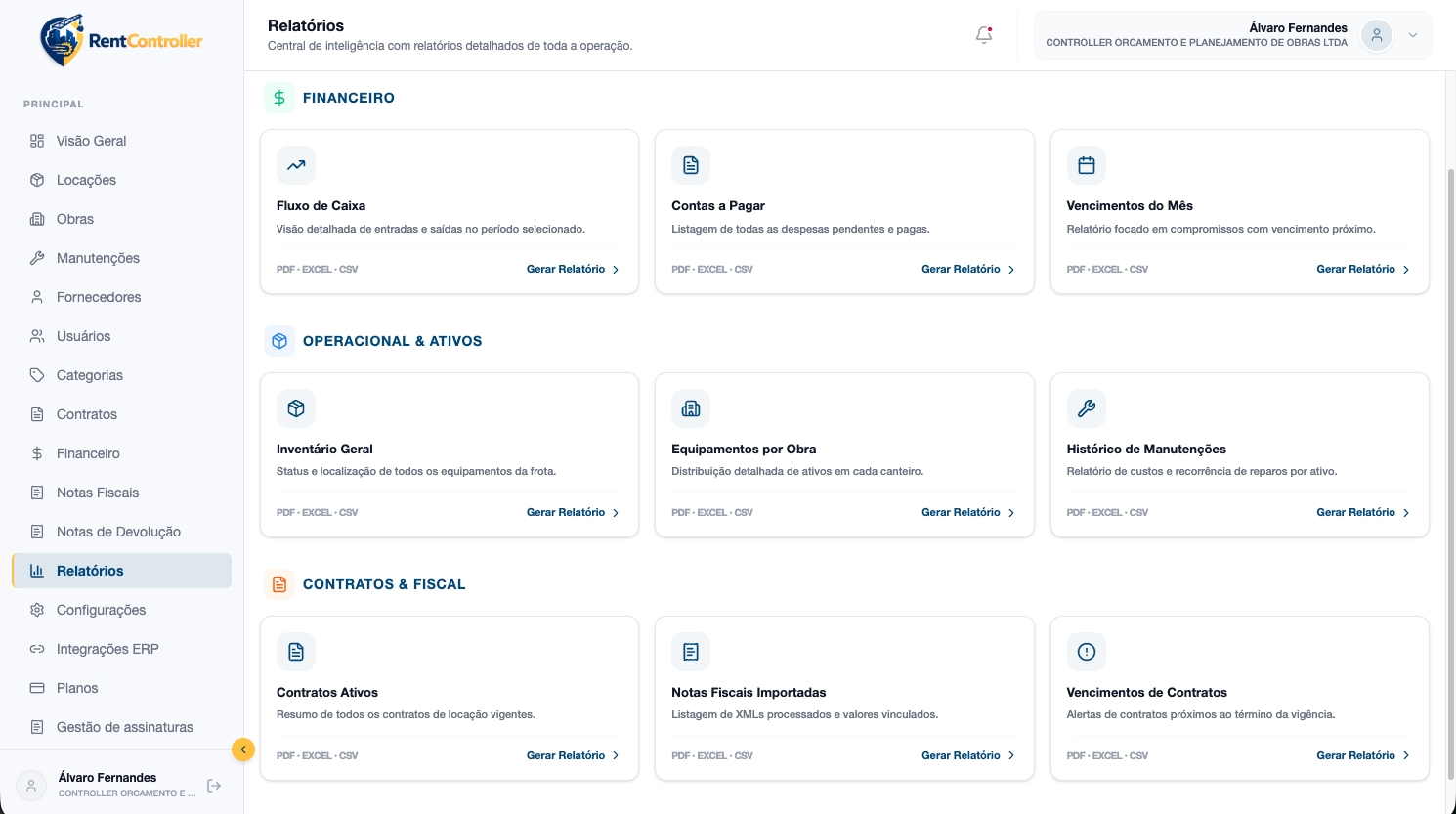 Dashboard de Relatórios
